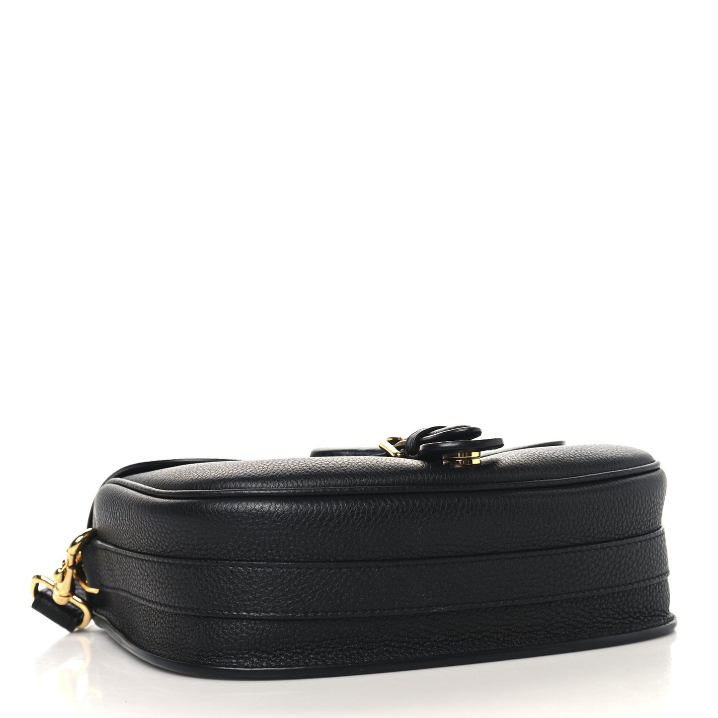 Grained Calfskin Medium Bobby Flap Black