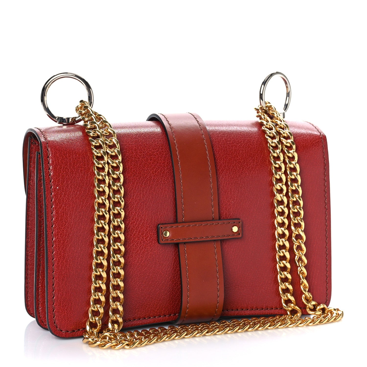 Chloe Shiny Goatskin Calfskin Aby Chain Shoulder Bag 2 of 8