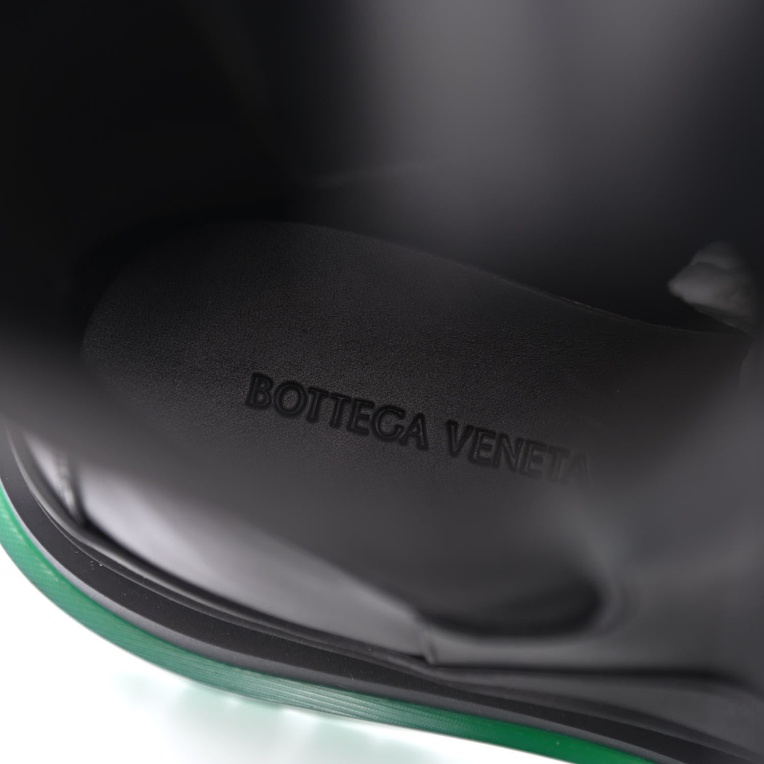 Bottega Veneta Calfskin The Tire Chelsea Boots 37 Black Green 6 of 15