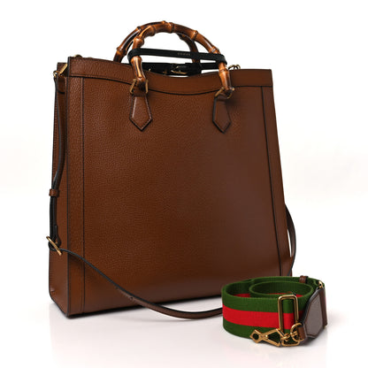Gucci Wonka Grain Calfskin Large Diana Tote Bag Cuir Black 3 of 9
