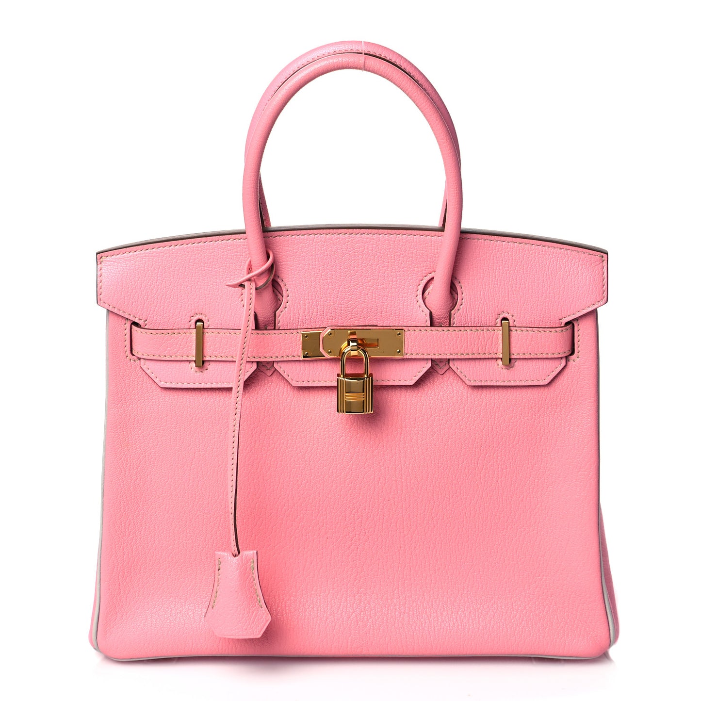 Chevre de Coromandel Horseshoe Birkin 30 Rose Confetti Gris Perle