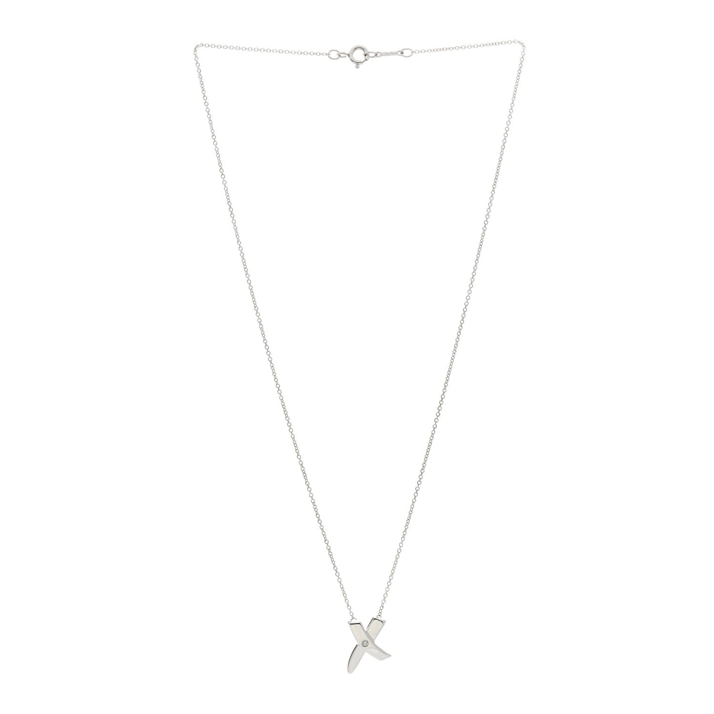 Sterling Silver Diamond Paloma Picasso Graffiti X Pendant Necklace