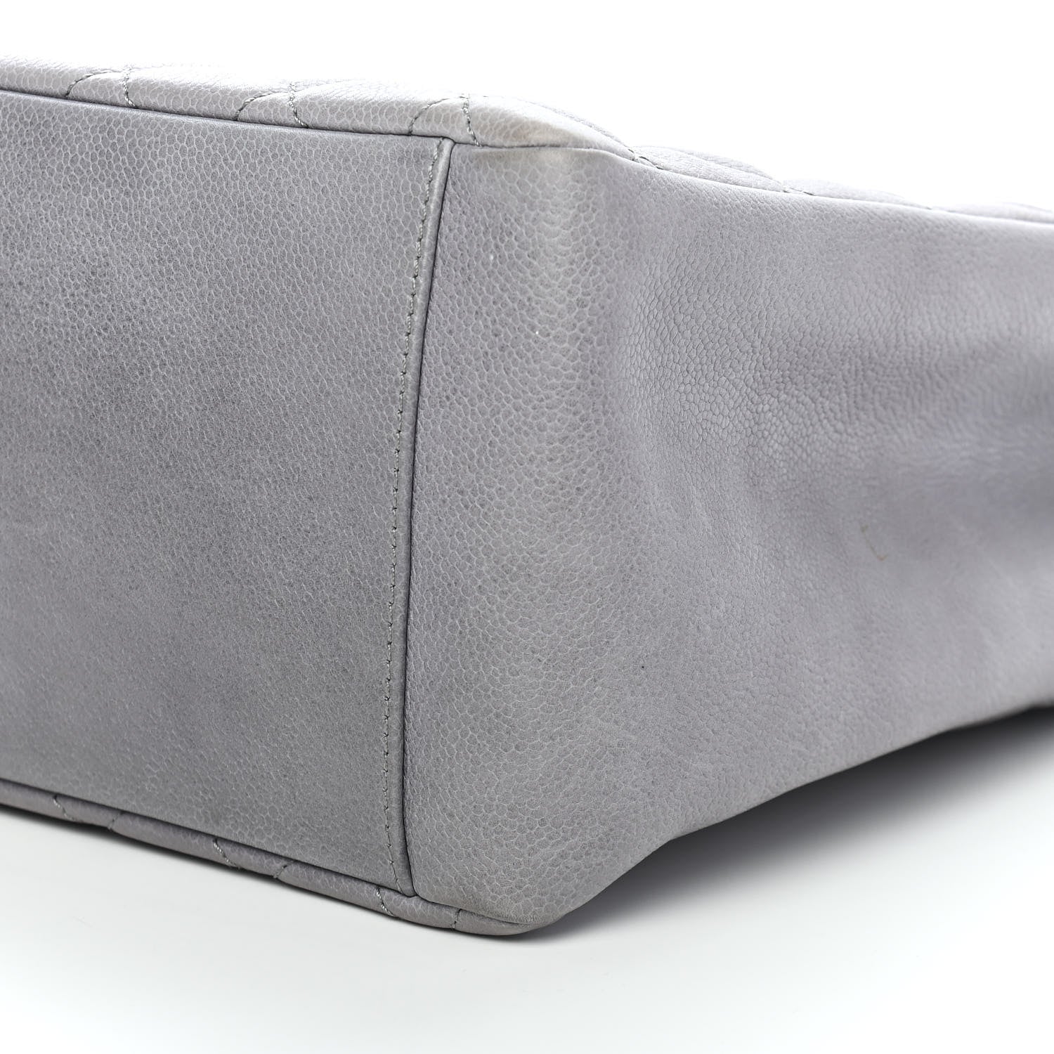 Chanel Caviar Quilted Grand Shopping Tote GST Light Grey 9 of 11