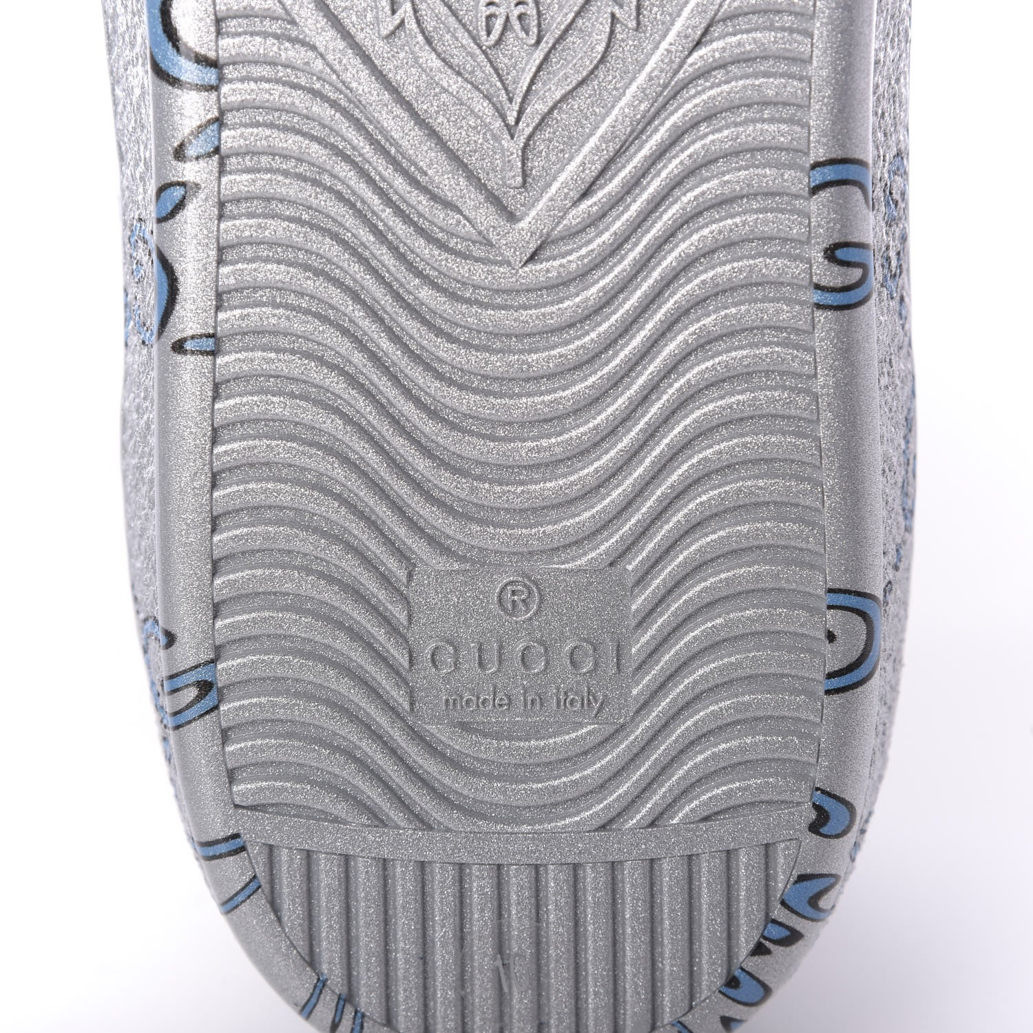 Gucci Miro Rubber Wax GucciGhost Print Mens New Ace Sneakers 10 Silver 8 of 9