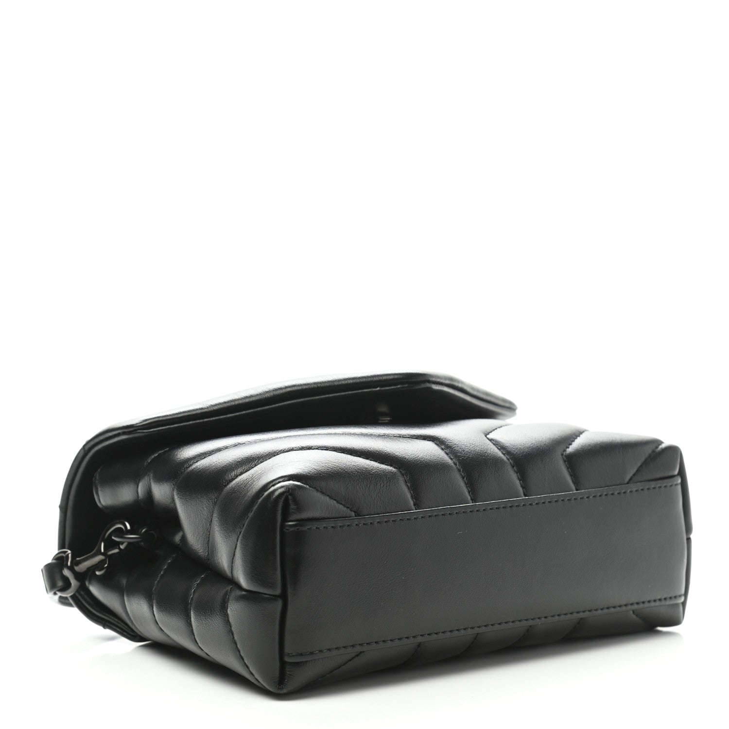 Saint Laurent Calfskin Y Quilted Monogram Toy Loulou Crossbody Bag Black 4 of 11