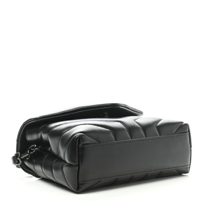 Saint Laurent Calfskin Y Quilted Monogram Toy Loulou Crossbody Bag Black 4 of 11