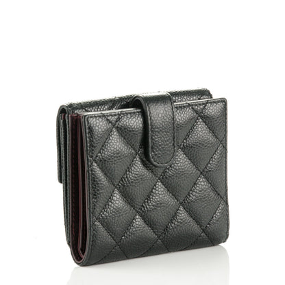 Chanel Caviar Quilted Compact French Flap Wallet Black 3 of 8