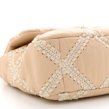 Chanel Calfskin Crochet Large Chanel 19 Flap Beige 9 of 10