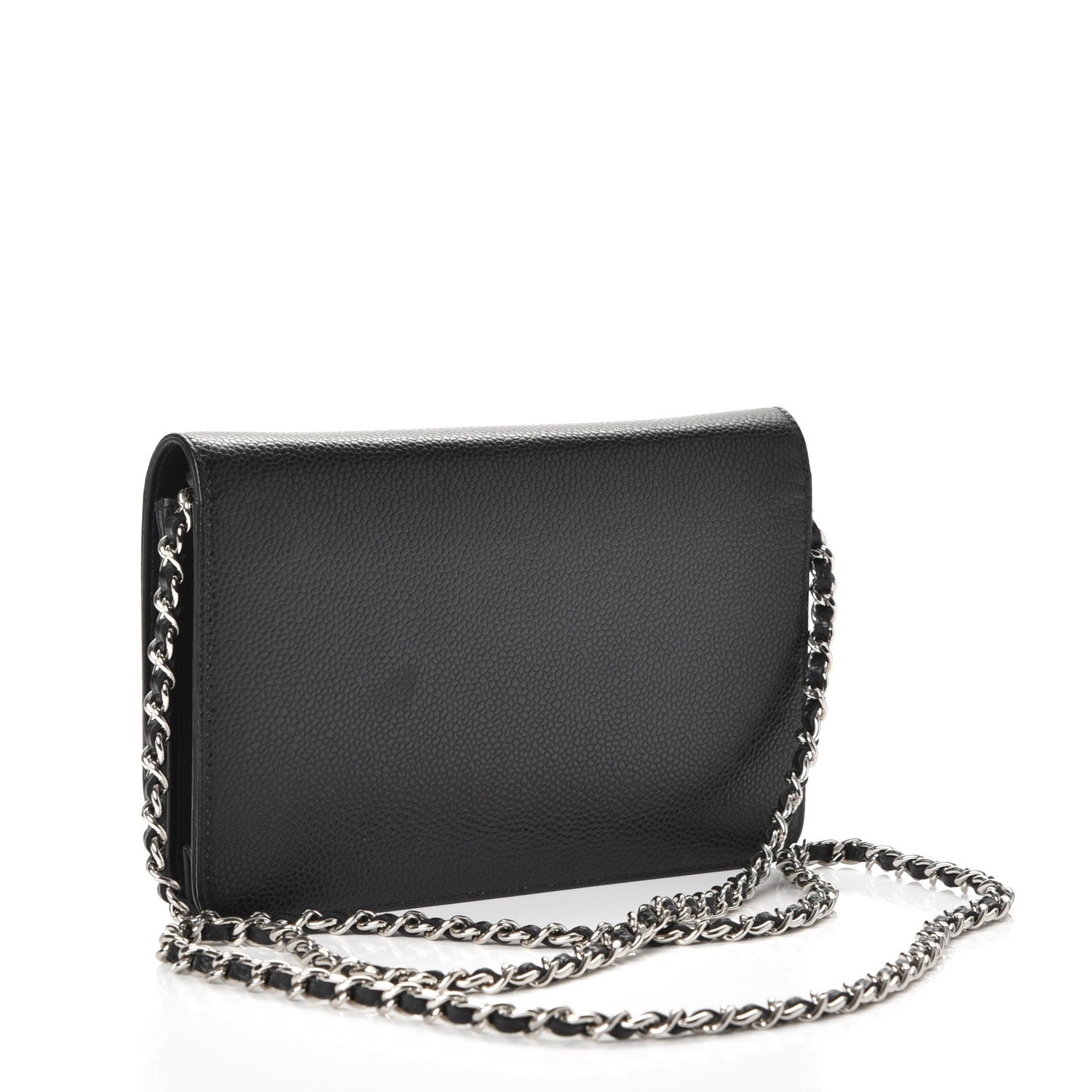 Chanel Caviar Timeless CC Wallet On Chain WOC Black 3 of 9