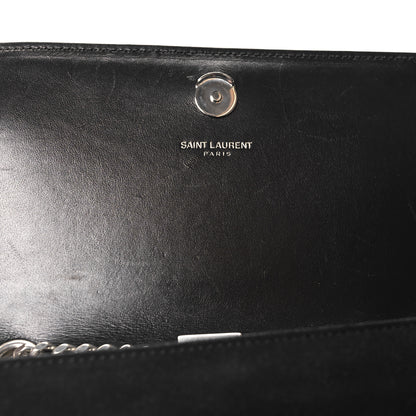 Saint Laurent Suede Fringe Chain Small Monogram Satchel Black 10 of 10