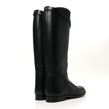 Hermes Box Kelly Jumping Boots 38.5 Black 5 of 9