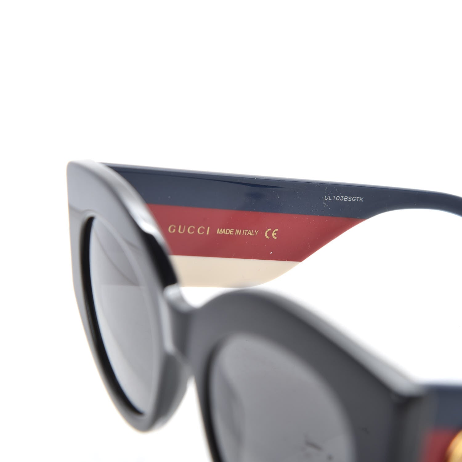 Gucci Acetate Oversized Rectangle Frame Web Sunglasses GG 0275/S Black 6 of 7