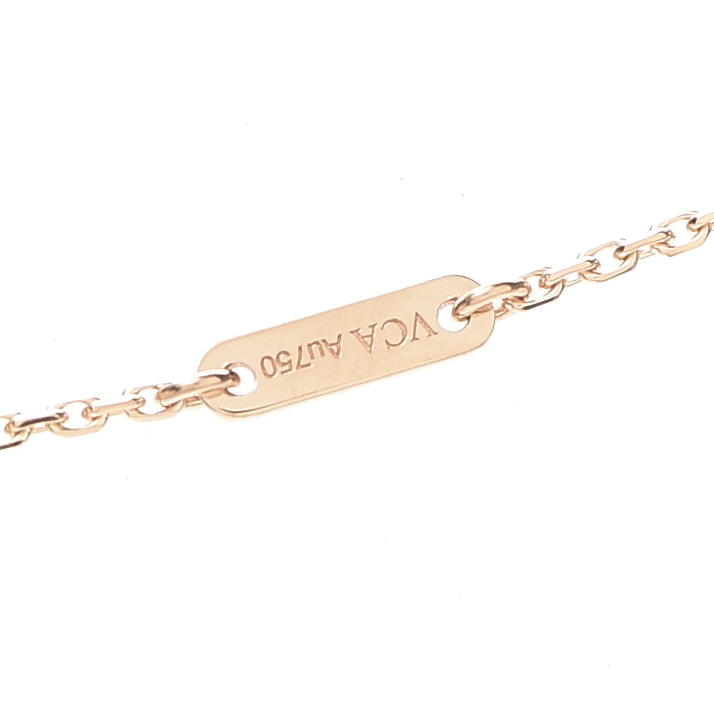 18K Rose Gold Carnelian Sweet Alhambra Pendant Necklace