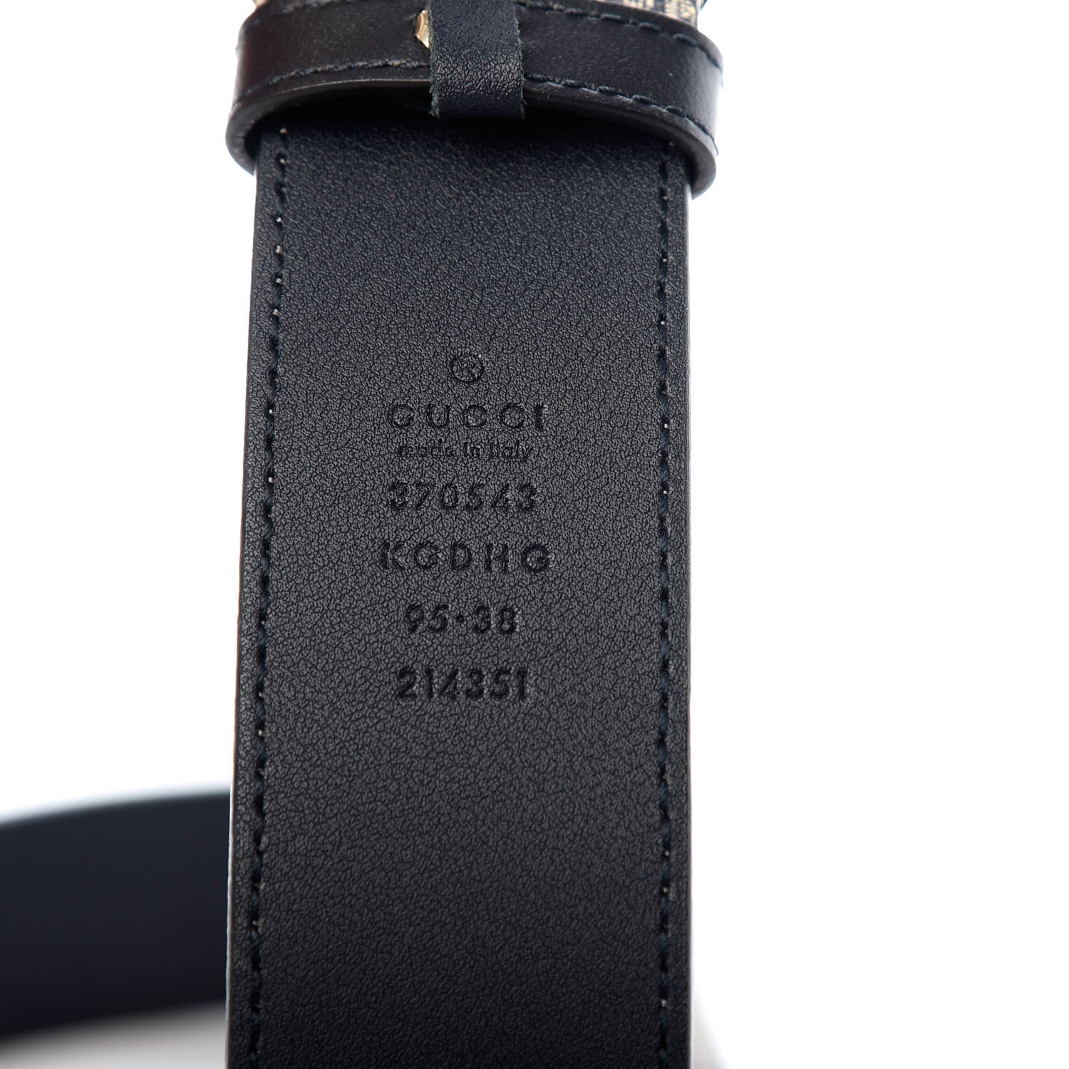 Gucci GG Supreme Monogram Interlocking G 37mm Belt 95 38 Beige Blue 6 of 6