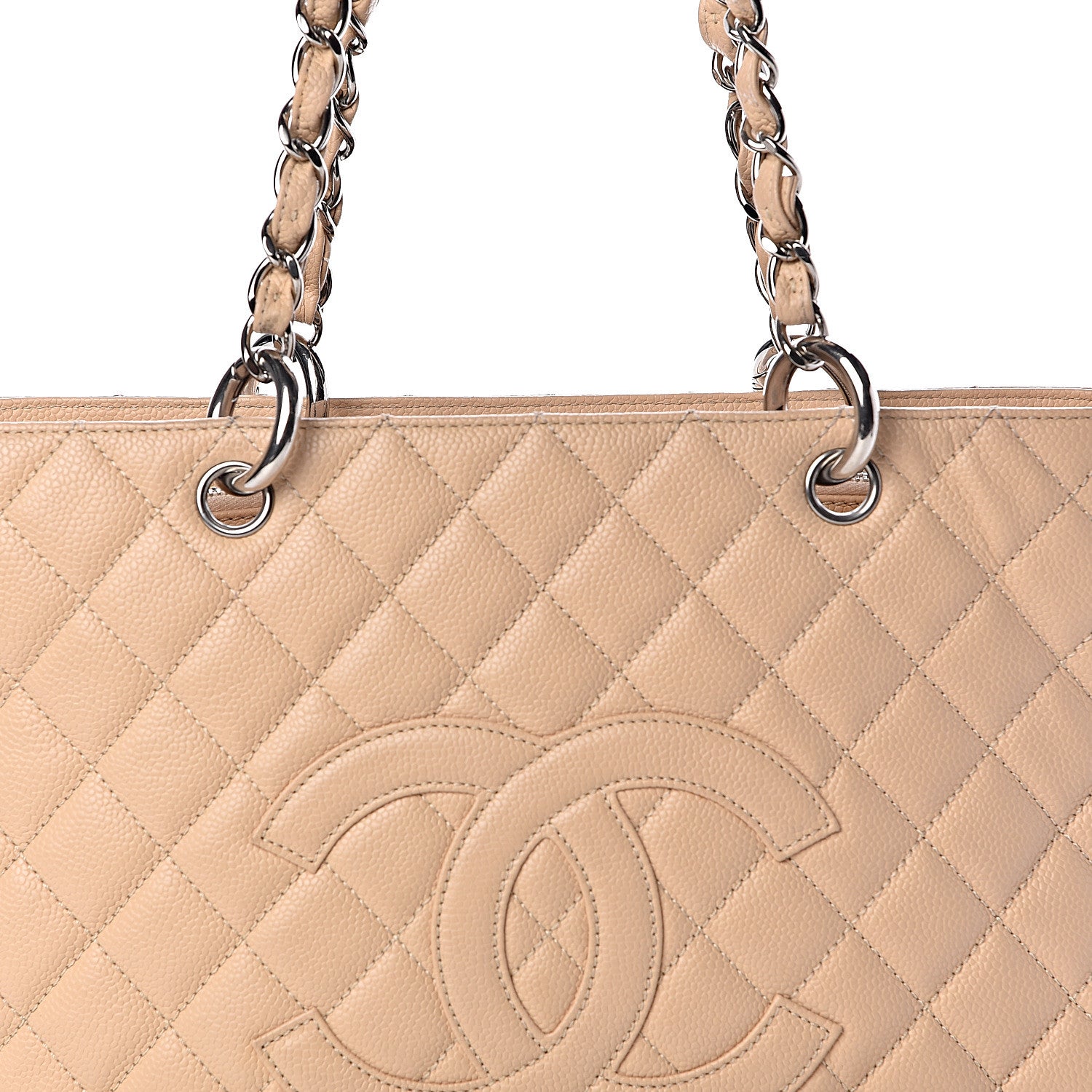 Chanel Caviar Quilted Grand Shopping Tote GST Beige Clair 10 of 10
