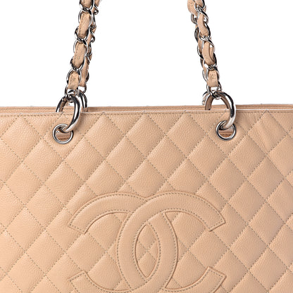 Chanel Caviar Quilted Grand Shopping Tote GST Beige Clair 10 of 10