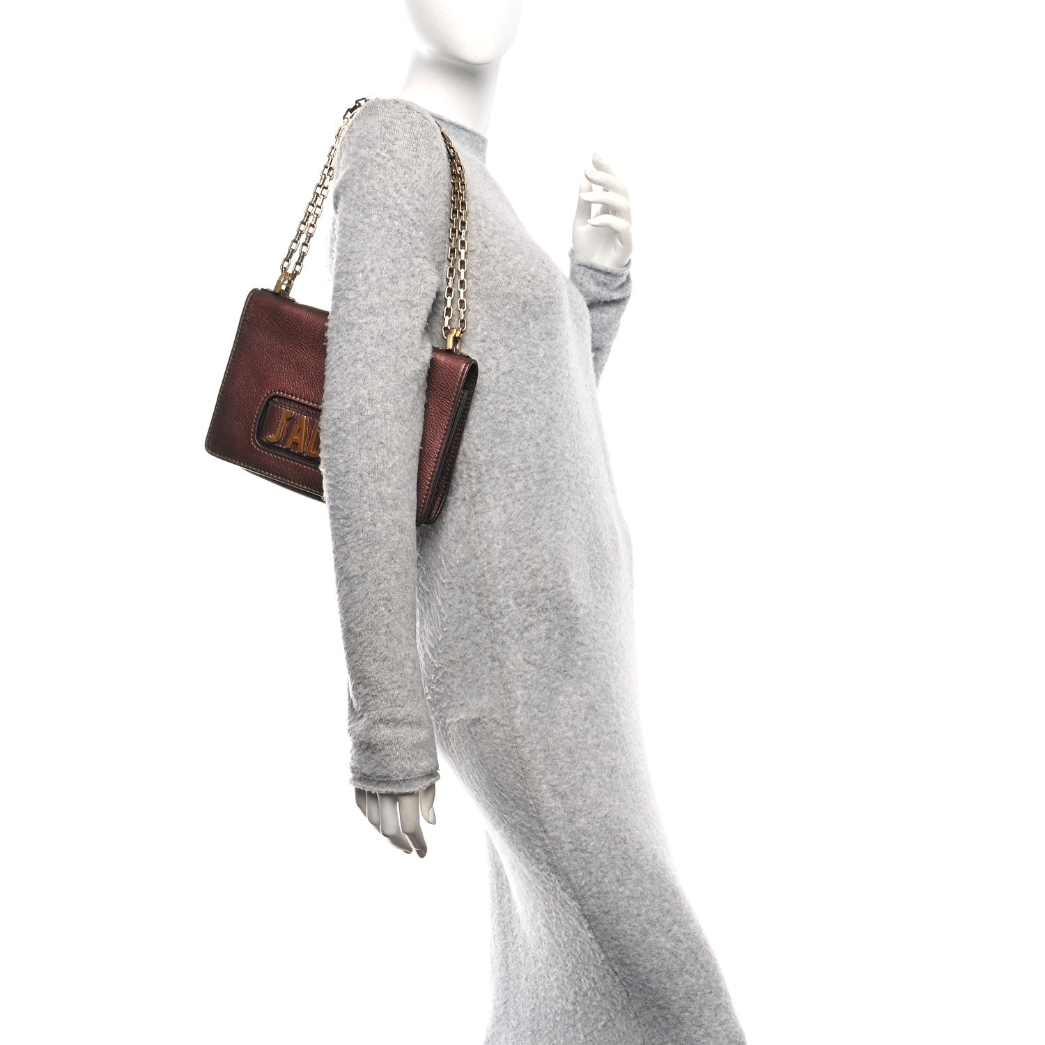 Christian Dior Metallic Calfskin J'Adior Chain Flap Bag Noisette 2 of 13