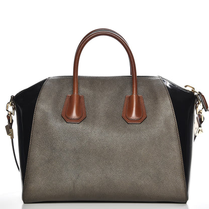 Givenchy Patent Calfskin Stingray Embossed Medium Tri-Color Antigona 5 of 20