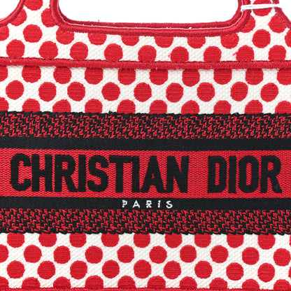 Christian Dior Canvas DiorAmour Dots Mini Book Tote Red 7 of 9