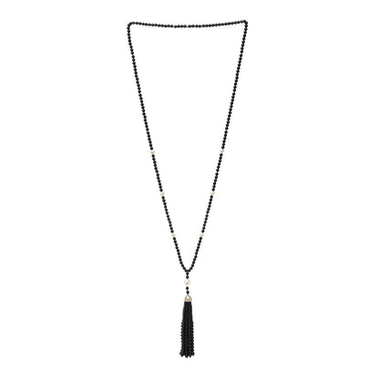 Tiffany Sterling Silver Black Onyx Freshwater Pearl Ziegfeld Tassel Necklace 3 of 6