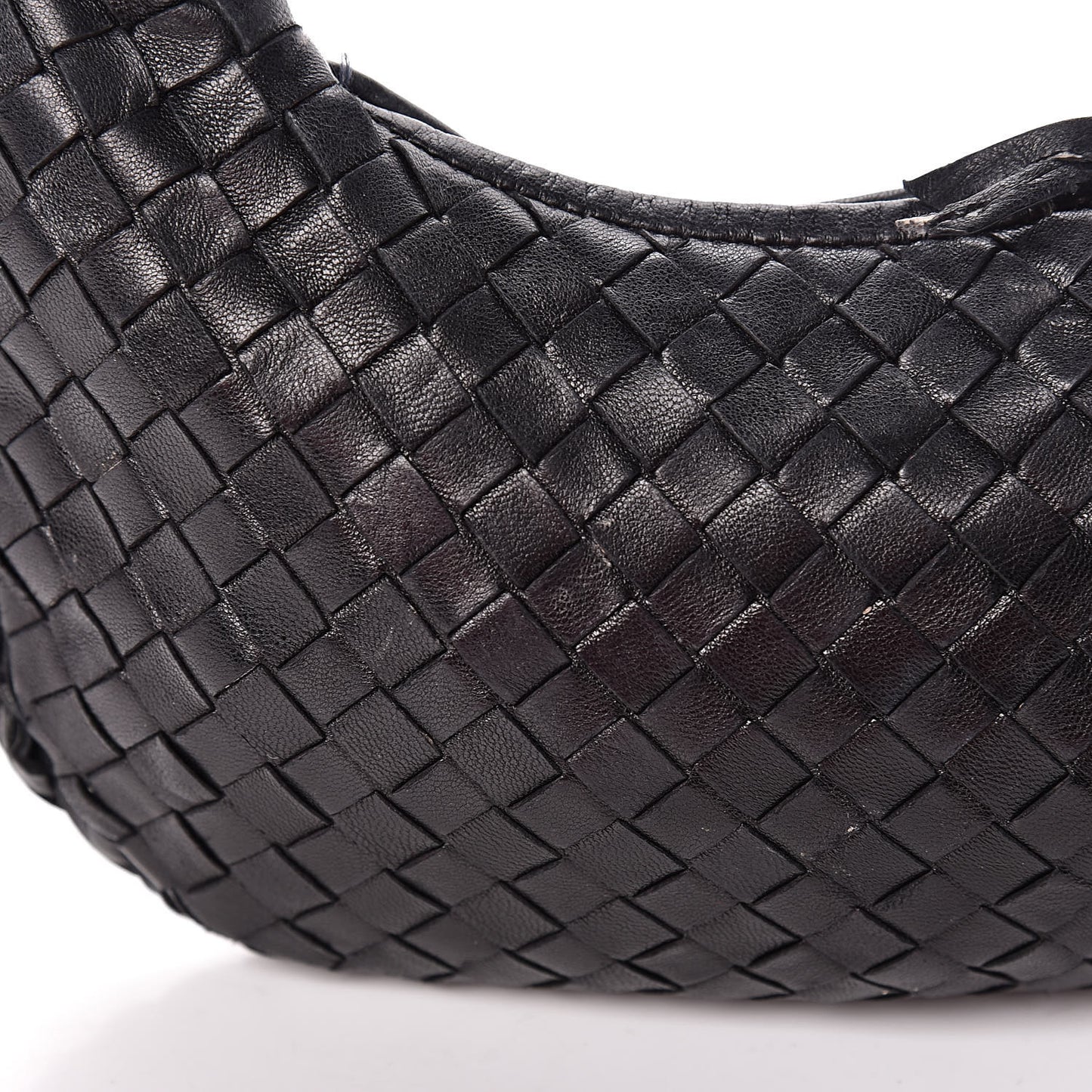 Nappa Intrecciato Mini Veneta Hobo Black