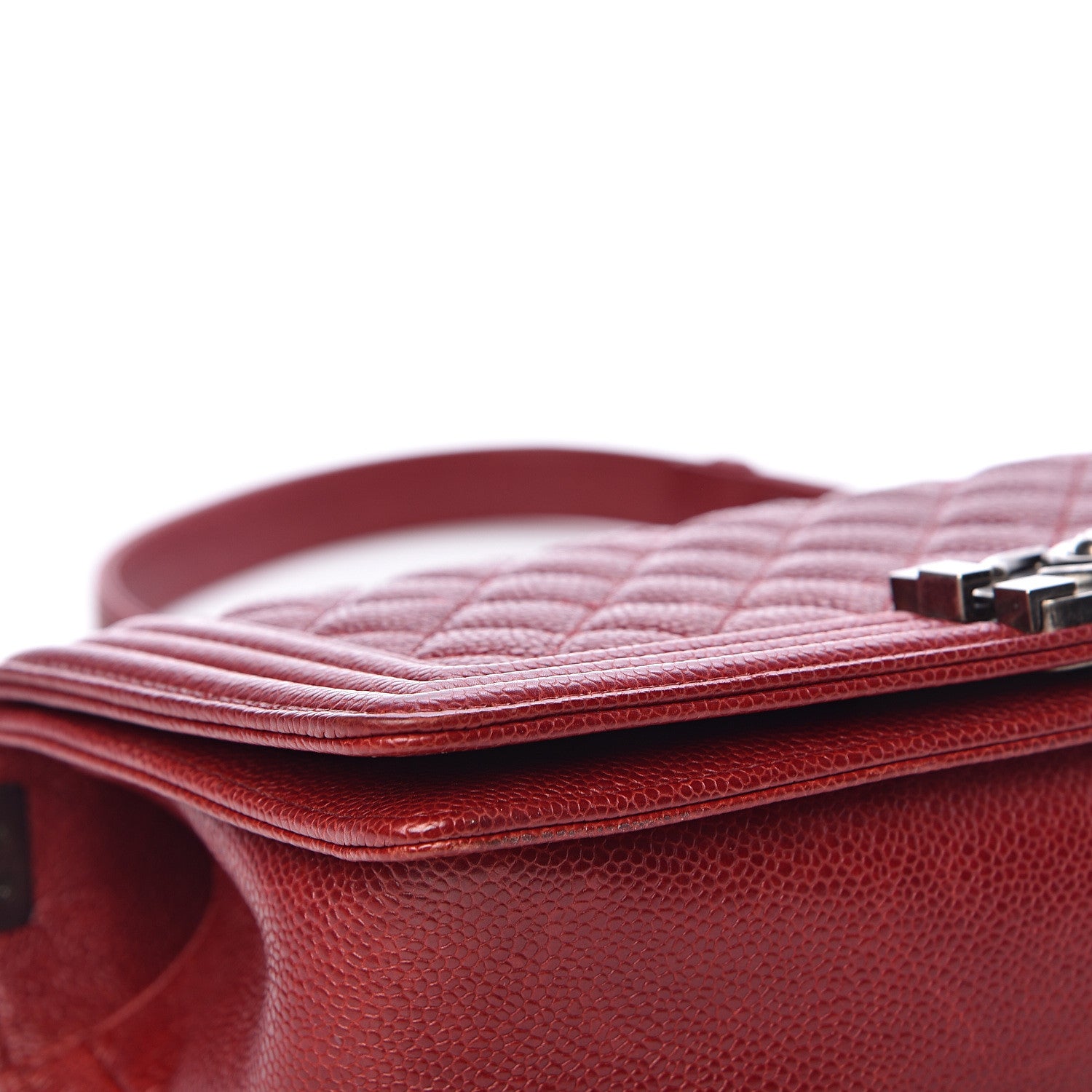 Chanel Caviar Quilted Medium Boy Flap Red 9 of 18