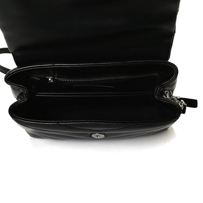 Saint Laurent Calfskin Y Quilted Monogram Toy Loulou Crossbody Bag Black 5 of 11