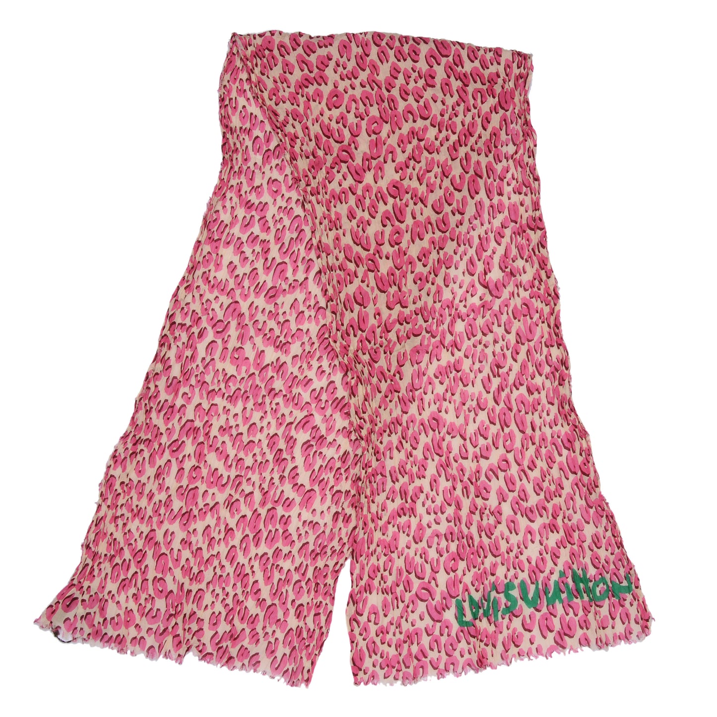 Cotton Leopard Pareo Blanc Corail
