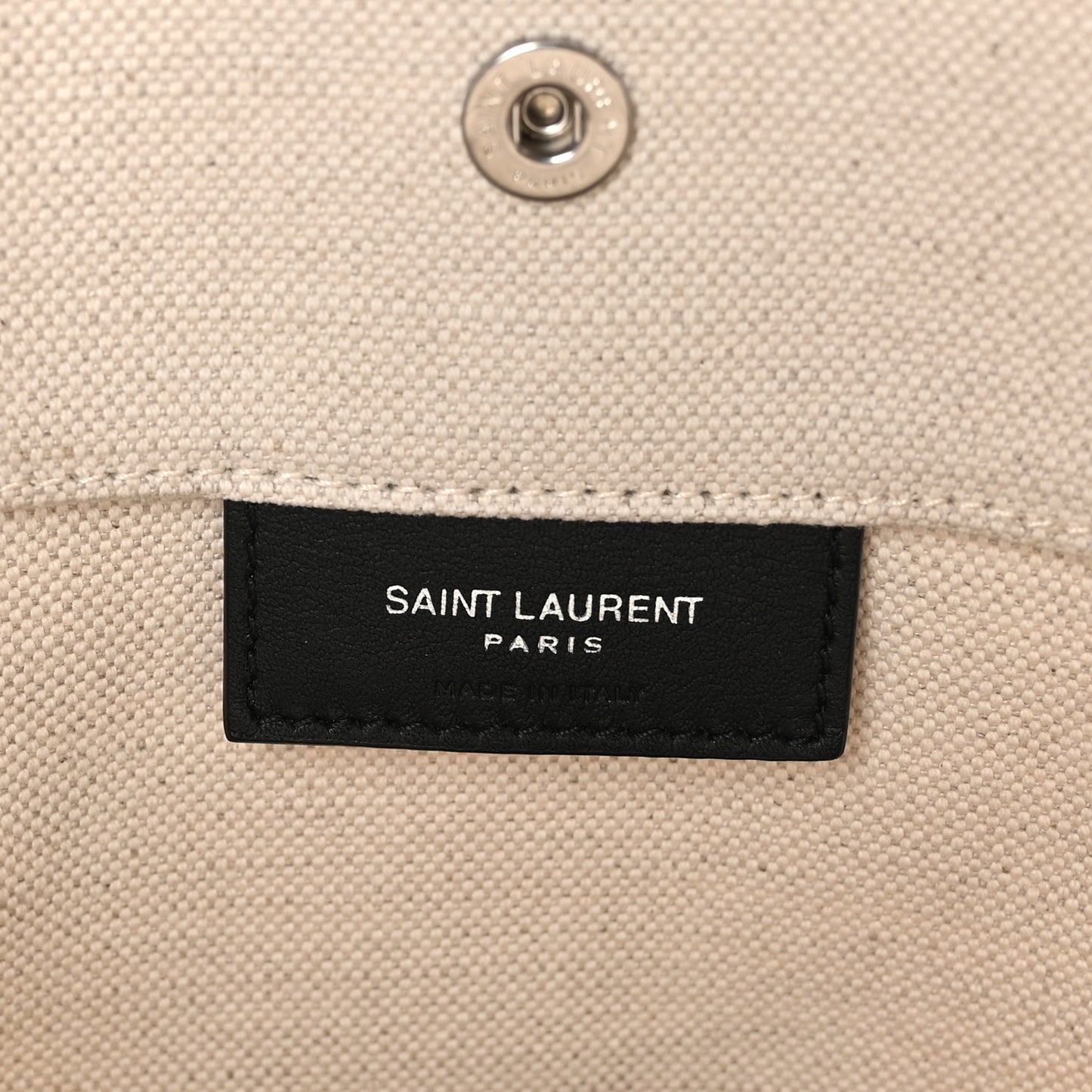 Linen Calfskin Rive Gauche Bucket Bag Greggio Natural