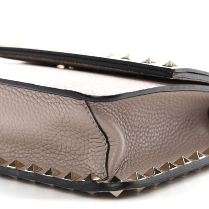 Valentino Garavani Pebbled Calfskin Rockstud Side Slip Crossbody Poudre 9 of 9