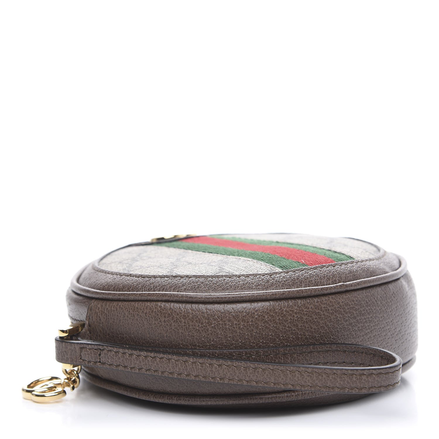 Gucci GG Supreme Monogram Web Ophidia Circle Wristlet Beige New Acero 3 of 10