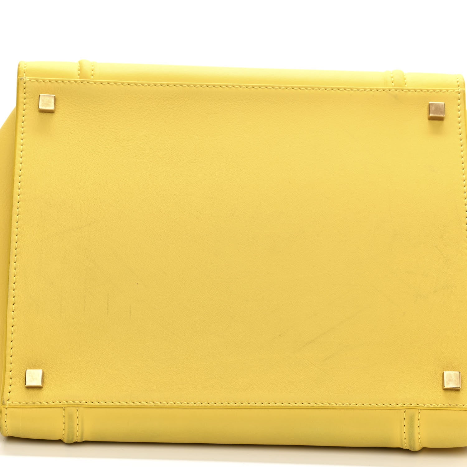 Celine Supple Calfskin Medium Phantom Luggage Sun Yellow 11 of 13
