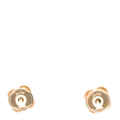 Van Cleef & Arpels 18K Yellow Gold Black Onyx Sweet Alhambra Earrings 5 of 6