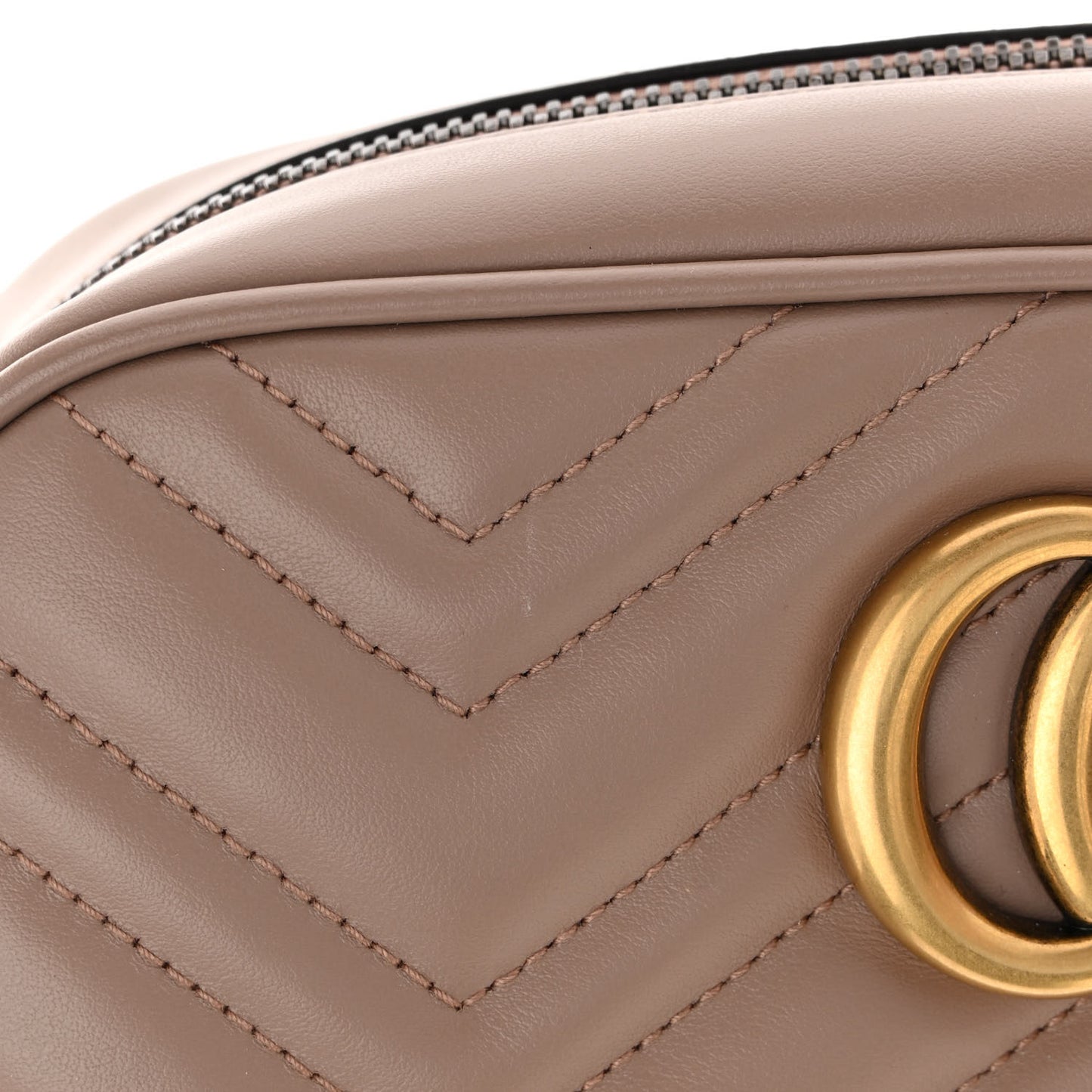 Calfskin Matelasse Small GG Marmont Chain Shoulder Bag Porcelain Rose