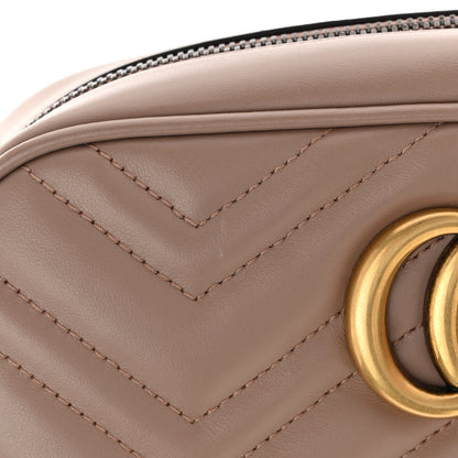 Gucci Calfskin Matelasse Small GG Marmont Chain Shoulder Bag Porcelain Rose 11 of 12