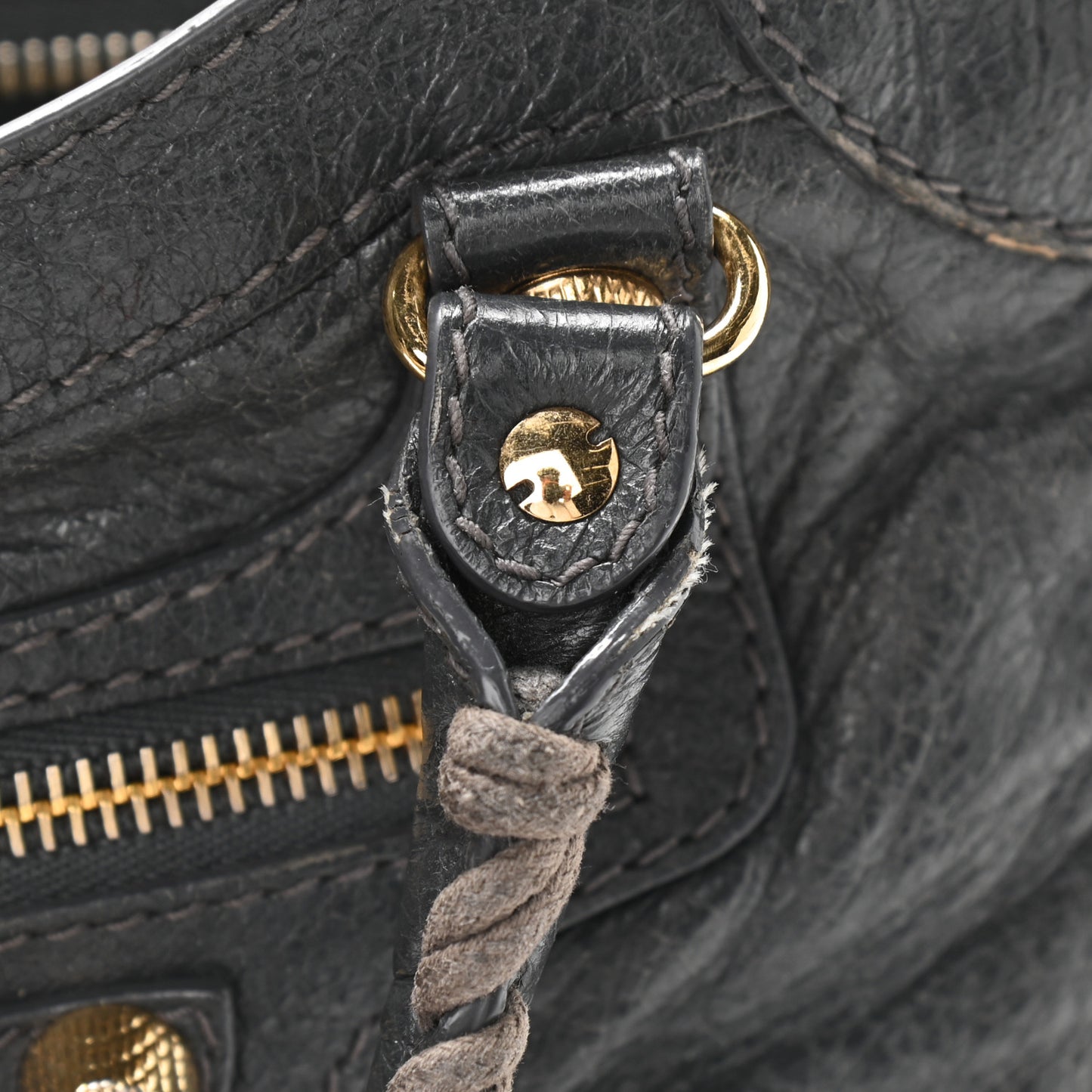 Agneau Giant 12 Gold Hardware Mini City Gris Fossile