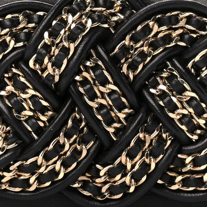 Chanel Lambskin Gold Chain Knot Clutch Black 8 of 11
