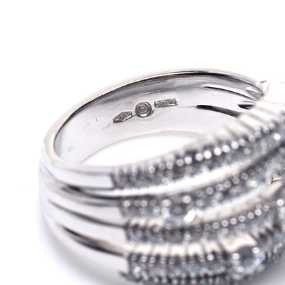 Damiani 18K White Gold Diamond Notte di San Lorenzo Bombe Ring 55 7.25 5 of 5