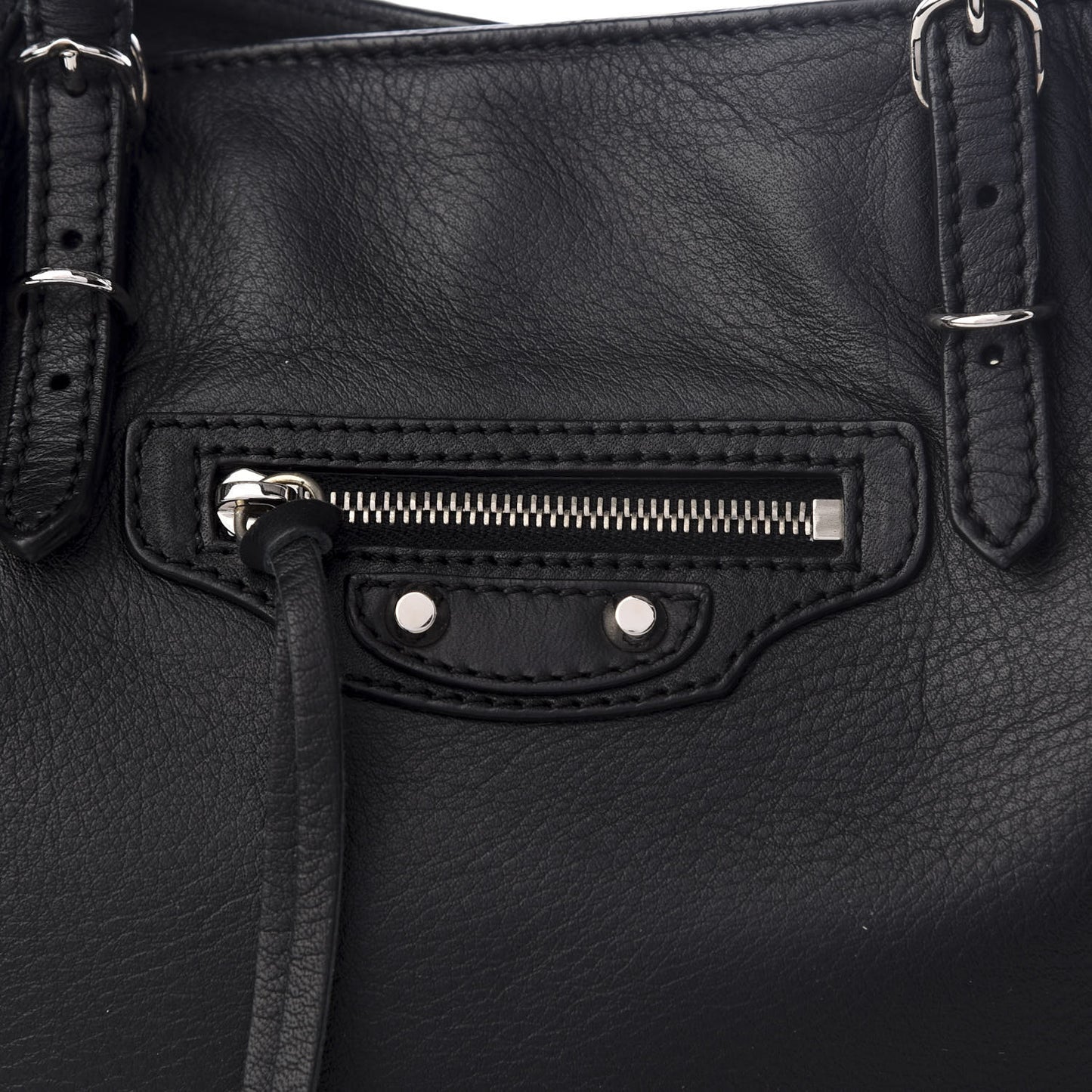 Calfskin Papier Mini A4 Tote Black