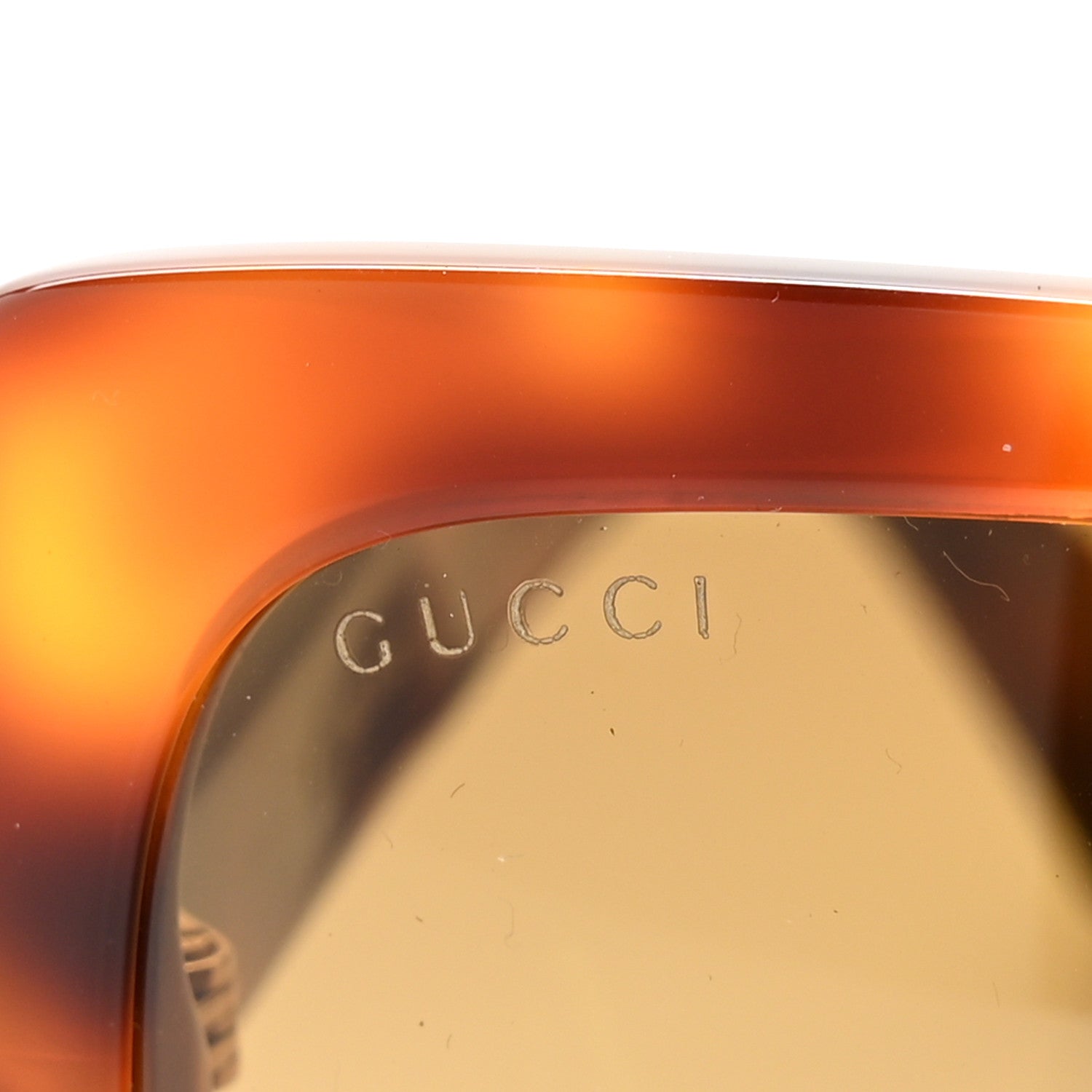 Gucci Acetate Square Frame Crystal Sunglasses GG0418S Tortoiseshell 7 of 8