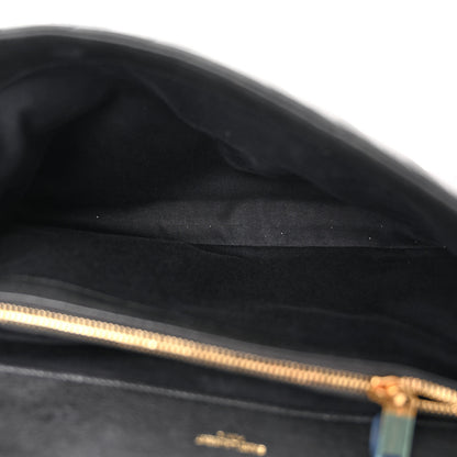 Saint Laurent Sheepskin Matelasse Chevron Monogram Large College Satchel Black 5 of 10