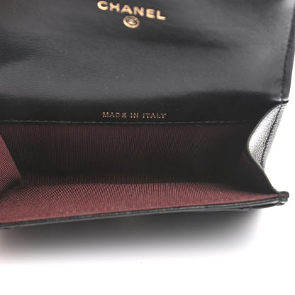 Chanel Lambskin Quilted Flap Card Holder Black 5 of 10