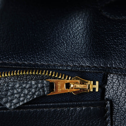 Hermes Taurillon Clemence Birkin 40 Bleu Obscur 13 of 23