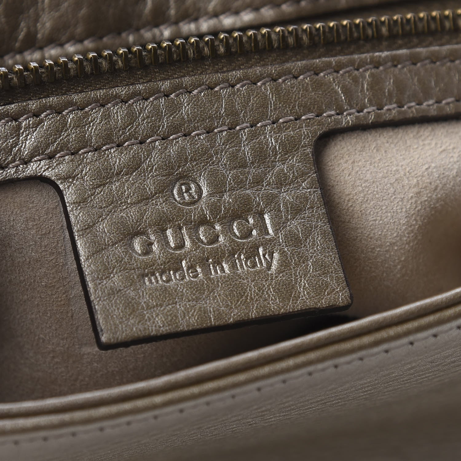 Gucci Metallic Pebbled Calfskin Medium 1973 Chain Shoulder Bag Golden Beige 8 of 9