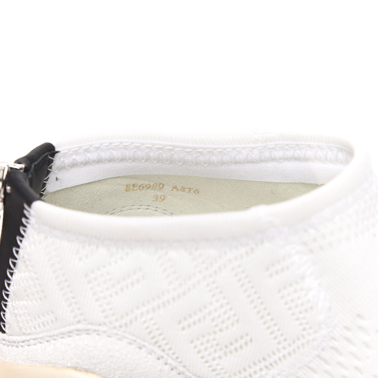 Fendi Technical 3D Mesh Womens FFluid Zip Up Sneakers 39 White Latte Ruggine 7 of 7