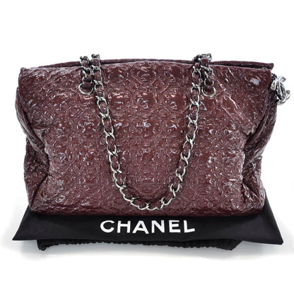 Chanel Vinyl Rock in Moscou Moscow Tote Burgundy 3 of 10