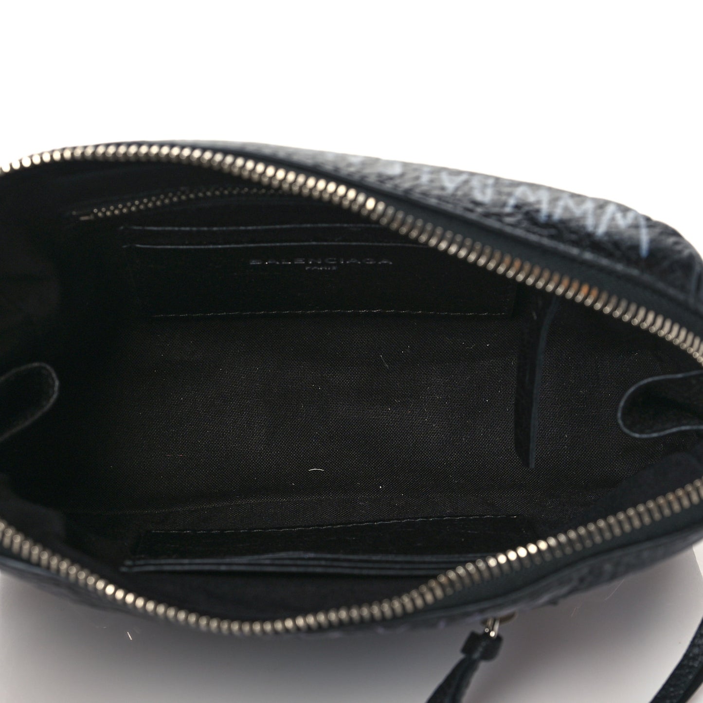 Agneau Classic Silver Hardware Graffiti Reporter XS Black