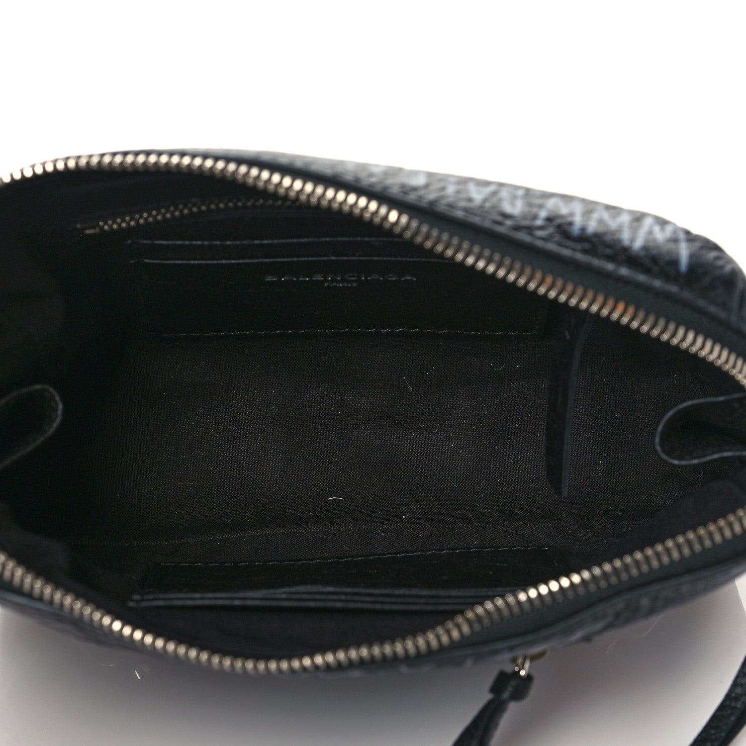 Balenciaga Agneau Classic Silver Hardware Graffiti Reporter XS Black 5 of 9