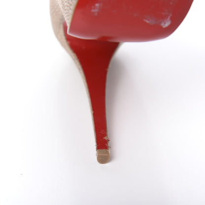 Christian Louboutin Metallic Suede Lady Peep 150 Pumps 39 Gold 9 of 9
