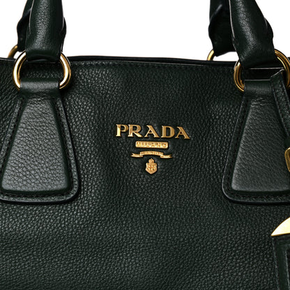 Prada Vitello Daino Side Zip Tote Foresta 14 of 17